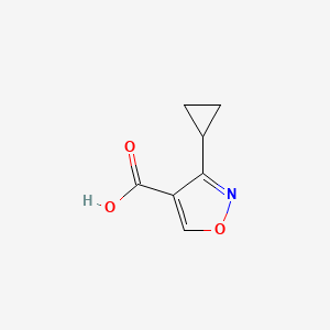 molecular formula C7H7NO3 B1521267 3-Cyclopropyl-1,2-oxazole-4-carboxylic acid CAS No. 639523-17-4