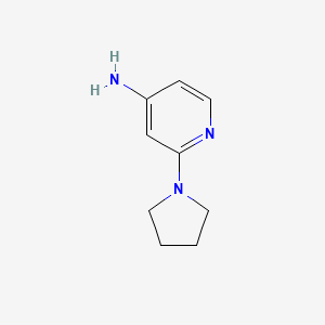 molecular formula C9H13N3 B1521272 2-(Pyrrolidin-1-yl)pyridin-4-amine CAS No. 35981-63-6