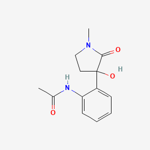 molecular formula C13H16N2O3 B15212781 N-(2-(3-Hydroxy-1-methyl-2-oxopyrrolidin-3-yl)phenyl)acetamide CAS No. 62209-20-5