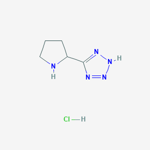 molecular formula C5H10ClN5 B1521283 5-(pyrrolidin-2-yl)-1H-1,2,3,4-tetrazole hydrochloride CAS No. 1171522-63-6
