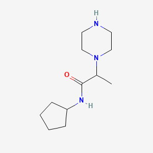 N-cyclopentyl-2-(piperazin-1-yl)propanamide
