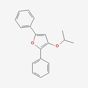 molecular formula C19H18O2 B15212889 2,5-Diphenyl-3-[(propan-2-yl)oxy]furan CAS No. 96324-33-3