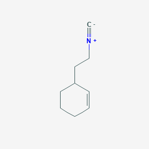 molecular formula C9H13N B15212894 3-(2-Isocyanoethyl)cyclohexene 