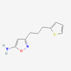 3-[3-(Thiophen-2-yl)propyl]-1,2-oxazol-5-amine