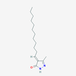 molecular formula C16H28N2O B15212917 4-Dodecylidene-3-methyl-1H-pyrazol-5(4H)-one 