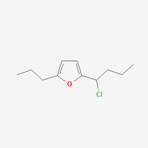 molecular formula C11H17ClO B15212957 2-(1-Chlorobutyl)-5-propylfuran CAS No. 96212-20-3