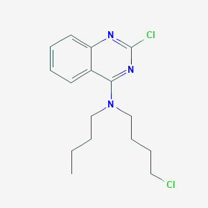 molecular formula C16H21Cl2N3 B15212989 N-Butyl-2-chloro-N-(4-chlorobutyl)quinazolin-4-amine CAS No. 84347-17-1
