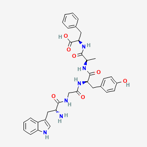 molecular formula C34H38N6O7 B15213001 D-Tryptophylglycyl-D-tyrosyl-D-alanyl-D-phenylalanine CAS No. 644997-53-5