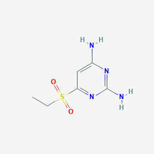 molecular formula C6H10N4O2S B15213036 6-(Ethanesulfonyl)pyrimidine-2,4-diamine CAS No. 111783-08-5