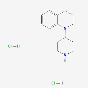 molecular formula C14H22Cl2N2 B1521304 1-(Piperidin-4-yl)-1,2,3,4-tetrahydroquinoline dihydrochloride CAS No. 1170419-42-7