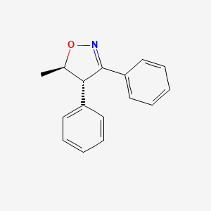 molecular formula C16H15NO B15213056 Trans-5-methyl-3,4-diphenyl-4,5-dihydroisoxazole 