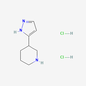molecular formula C8H15Cl2N3 B1521306 3-(1H-Pyrazol-3-yl)piperidine dihydrochloride CAS No. 51747-03-6