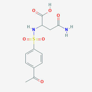 2-(4-Acetylbenzenesulfonamido)-3-carbamoylpropanoic acid