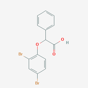 molecular formula C14H10Br2O3 B1521311 2-(2,4-Dibromophenoxy)-2-phenylacetic acid CAS No. 1094688-80-8