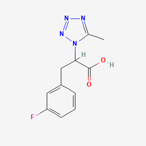 3-(3-fluorophenyl)-2-(5-methyl-1H-1,2,3,4-tetrazol-1-yl)propanoic acid