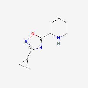 2-(3-Cyclopropyl-1,2,4-oxadiazol-5-yl)piperidine