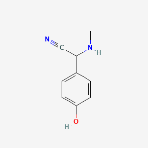 molecular formula C9H10N2O B1521320 2-(4-Hydroxyphenyl)-2-(methylamino)acetonitrile CAS No. 1039815-62-7
