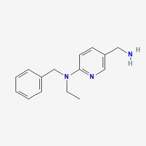 molecular formula C15H19N3 B1521321 5-(aminomethyl)-N-benzyl-N-ethylpyridin-2-amine CAS No. 1152523-44-8
