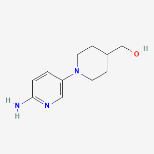 [1-(6-Aminopyridin-3-yl)piperidin-4-yl]methanol