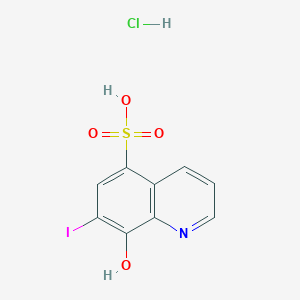 molecular formula C9H7ClINO4S B15213270 8-Hydroxy-7-iodoquinoline-5-sulfonic acid hydrochloride CAS No. 721922-90-3
