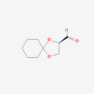 molecular formula C9H14O3 B152133 (R)-1,4-Dioxaspiro[4.5]decane-2-carbaldehyde CAS No. 78008-36-3