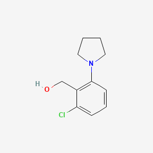 [2-Chloro-6-(pyrrolidin-1-yl)phenyl]methanol