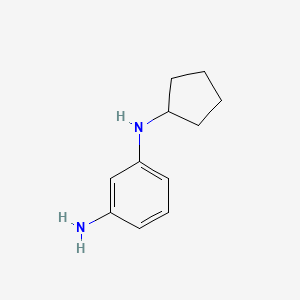 molecular formula C11H16N2 B1521336 1-N-cyclopentylbenzene-1,3-diamine CAS No. 506436-21-1