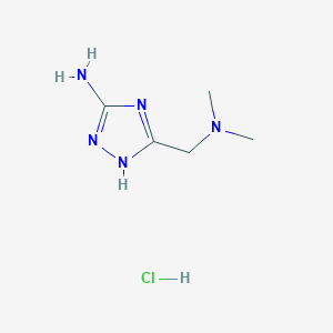 molecular formula C5H12ClN5 B15213366 5-((Dimethylamino)methyl)-1H-1,2,4-triazol-3-amine hydrochloride 