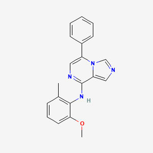 molecular formula C20H18N4O B15213492 N-(2-methoxy-6-methylphenyl)-5-phenylimidazo[1,5-a]pyrazin-8-amine CAS No. 849199-80-0