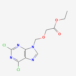 molecular formula C10H10Cl2N4O3 B15213536 Ethyl 2-((2,6-dichloro-9H-purin-9-yl)methoxy)acetate 