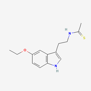 molecular formula C14H18N2OS B15213581 N-(2-(5-Ethoxy-1H-indol-3-yl)ethyl)ethanethioamide CAS No. 663955-25-7