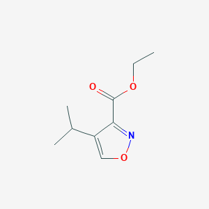 molecular formula C9H13NO3 B15213636 Ethyl 4-isopropylisoxazole-3-carboxylate 