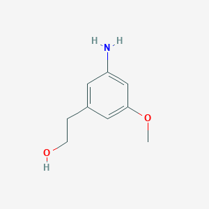 molecular formula C9H13NO2 B1521365 2-(3-Amino-5-methoxyphenyl)ethanol CAS No. 354512-41-7