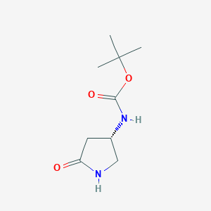 molecular formula C9H16N2O3 B1521366 (S)-tert-Butyl (5-oxopyrrolidin-3-yl)carbamate CAS No. 672883-23-7