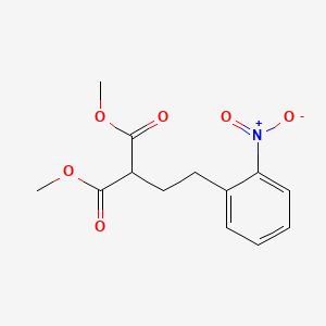 molecular formula C13H15NO6 B15213663 Dimethyl[2-(2-nitrophenyl)ethyl]propanedioate CAS No. 5395-45-9
