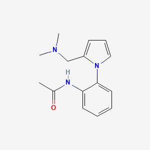 molecular formula C15H19N3O B15213734 N-(2-(2-((Dimethylamino)methyl)-1H-pyrrol-1-yl)phenyl)acetamide CAS No. 63743-01-1