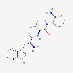 molecular formula C22H33N5O3 B15213742 L-Tryptophyl-L-valyl-L-leucinamide CAS No. 560095-35-4