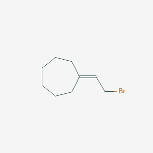molecular formula C9H15Br B15213760 Cycloheptane, (2-bromoethylidene)- CAS No. 90149-86-3