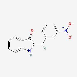 molecular formula C15H10N2O3 B15213765 2-(3-Nitrobenzylidene)indolin-3-one 