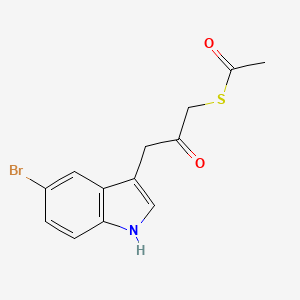 molecular formula C13H12BrNO2S B15213804 S-(3-(5-Bromo-1H-indol-3-yl)-2-oxopropyl) ethanethioate CAS No. 919295-76-4