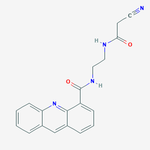 molecular formula C19H16N4O2 B15213818 N-(2-(2-Cyanoacetamido)ethyl)acridine-4-carboxamide CAS No. 851320-13-3