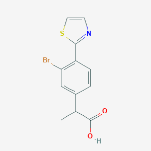 molecular formula C12H10BrNO2S B152139 2-[3-Bromo-4-(thiazol-2-yl)phenyl]propionic Acid CAS No. 138568-62-4