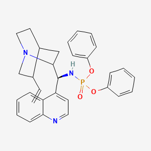 molecular formula C31H32N3O3P B15213946 Diphenyl ((1S)-quinolin-4-yl(5-vinylquinuclidin-2-yl)methyl)phosphoramidate 