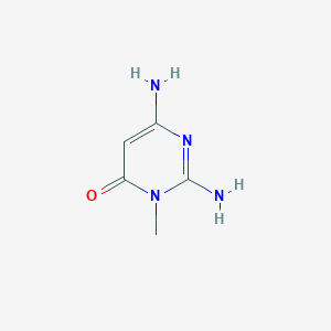 molecular formula C5H8N4O B15214087 2,6-diamino-3-methylpyrimidin-4(3H)-one CAS No. 31469-62-2