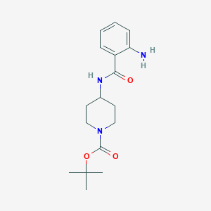 molecular formula C17H25N3O3 B1521410 叔丁基 4-(2-氨基苯甲酰氨基)哌啶-1-甲酸酯 CAS No. 1021284-59-2