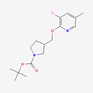 Tert-butyl 3-((3-iodo-5-methylpyridin-2-yloxy)-methyl)pyrrolidine-1-carboxylate