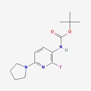 tert-Butyl 2-fluoro-6-(pyrrolidin-1-yl)pyridin-3-ylcarbamate