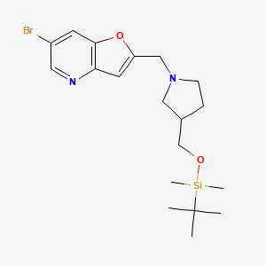 6-Bromo-2-((3-((tert-butyldimethylsilyloxy)methyl)pyrrolidin-1-yl)methyl)furo[3,2-b]pyridine