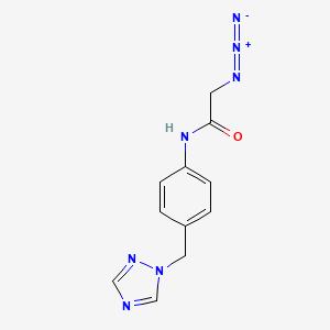 2-Azido-N-[4-(1H-1,2,4-triazol-1-ylmethyl)phenyl]acetamide