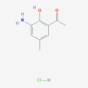 molecular formula C9H12ClNO2 B1521416 3-Amino-2-hydroxy-5-methyl acetylbenzene hcl CAS No. 1159822-89-5